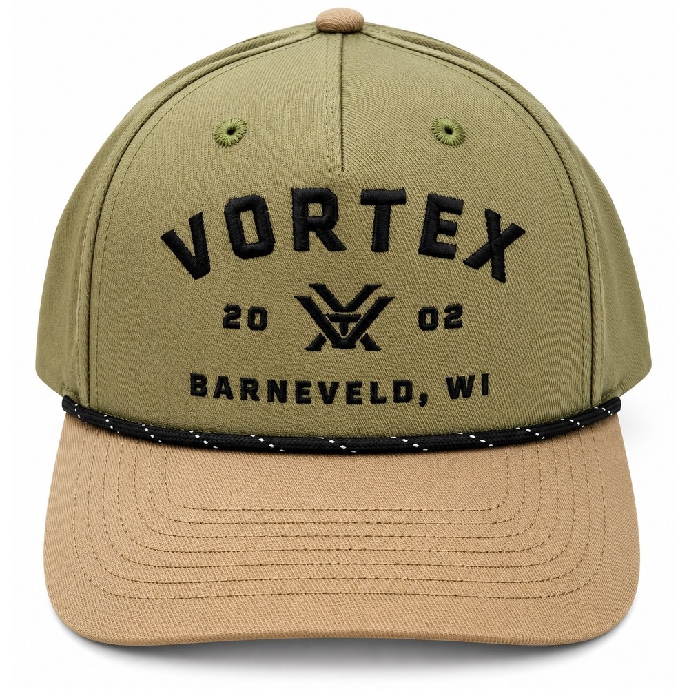 NEW Vortex Optics Smalltown Legacy Cap Mens Green Tan Snapback Hat Hunting scope